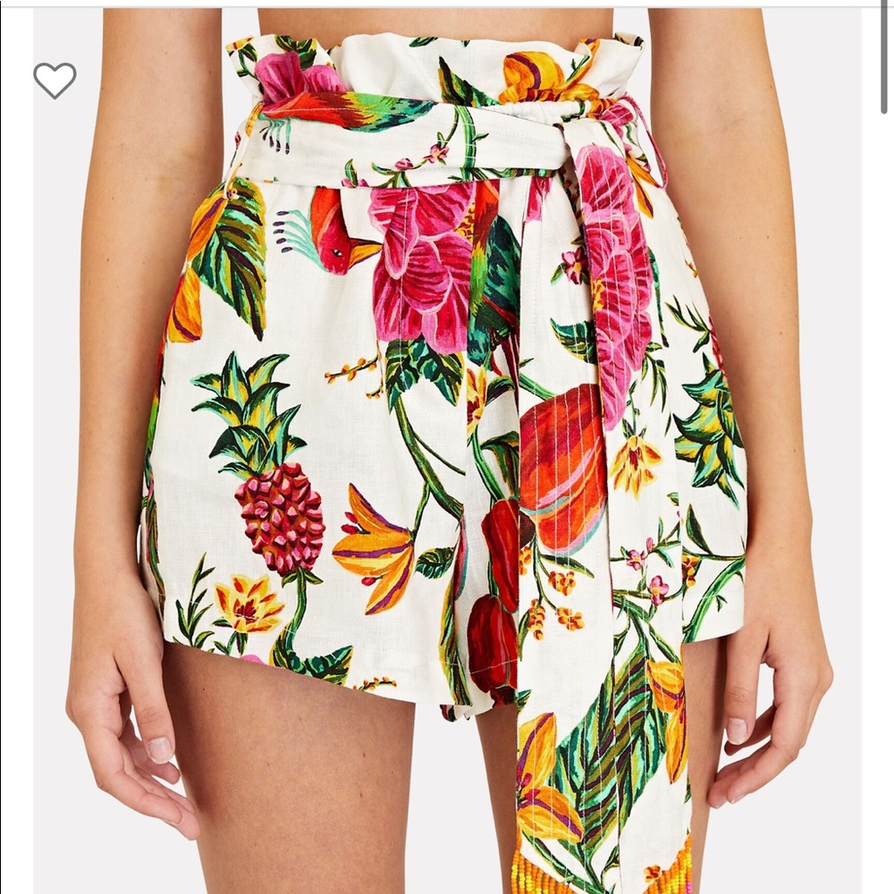 Farm Rio Toucans Garden Linen Paperbag Shorts